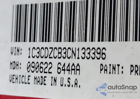 2012 Dodge Avenger Sxt from USA, damaged, VIN 1C3CDZCB3CN133396